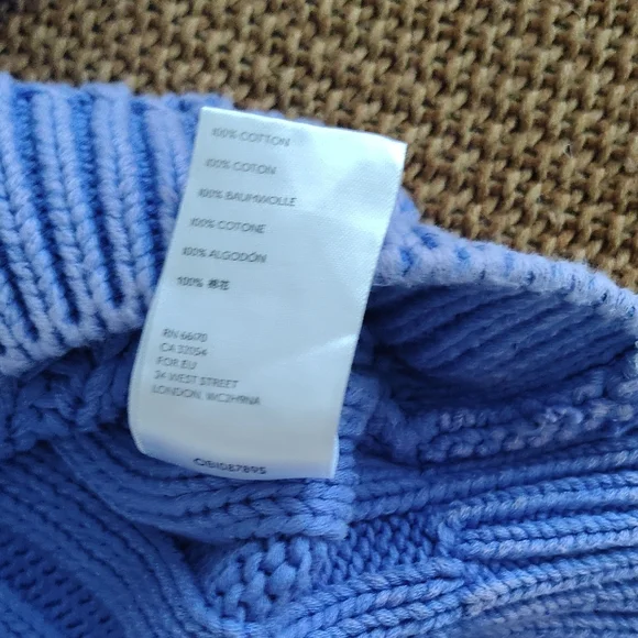 Free People Periwinkle Cable Knit Turtleneck Sweater - Picture 12 of 12